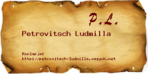 Petrovitsch Ludmilla névjegykártya